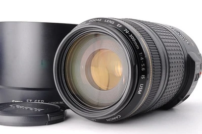Canon EF 70-300mm f/4-5.6 IS USM Zoom Lens w/Caps  [Tested MINT] - Image 1 of 4