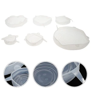 6 Pcs Food Containers with Lids Airtight Reusable Covers for Bowls - Picture 1 of 11