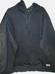 Eddie Bauer Hoodie Sweatshirt Adult T3XL Navy Blue Pullover w/ Drawstring SOFT - Picture 1 of 8
