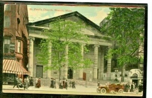 (3833) 1913 P/C BOSTON, MASS "ST. PAULS CHURCH" USED - Picture 1 of 2