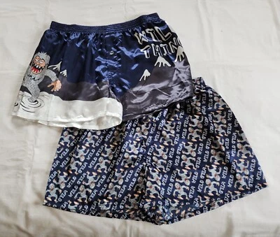 Wild Thing Mens Navy Blue Novelty Satin Boxer Shorts 2 Pack Size XXL New - image 1 of 4