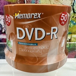 Memorex 16X 4.7GB 120 Min Video Blank Media Recordable DVD-R Disc 50 Spindle NEW - Picture 1 of 23
