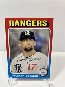 2024 Topps Heritage Nathan Eovaldi #82 Low Number Short Print Texas Rangers SP - Picture 1 of 2