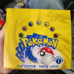 1. edycja FRANCUSKI Pokemon Base Set Box (PUSTY) Rzadki używany WOTC Przeczytaj opis - Zdjęcie 1 z 7