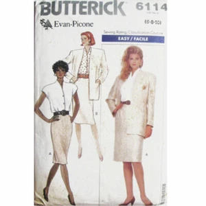 Butterick 6114 Sz 6-8-10 Plus Petite Evan Picone Easy Sew Sewing Pattern Uncut - Picture 1 of 5