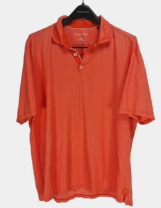 Tommy Bahama Men Size XL Pullover Polo Shirt Orange Short Sleeve Stretch - Picture 1 of 7