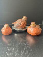 Set Of 3 Vintage Ceramic Robins