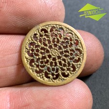 STUNNING c.19th CENTURY BRASS FILAGREE BROOCH MEDAL CHEZCH? JEWELLERY