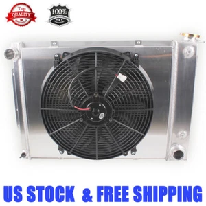 Radiator 3Row Aluminum+Shroud Fan For 67-69 68 Chevy Camaro Pontiac Firebird V8 - Bild 1 von 8
