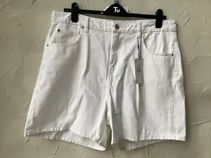 BRAND NEW TAGs. WOMEN’S SHORTS 🩳SIZE 20 by DENIM Co WHITE 100% COTTON. - Picture 1 of 4