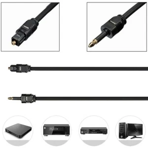 Toslink to 3.5mm Plug Digital Optical Cable SPDIF Optical Fiber Lines - Picture 1 of 13