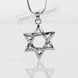Collier AMULETTE ÉTOILE DE DAVID Bijoux Porte-Bonheur Judaïque Kabbale - Imagen 1 de 1