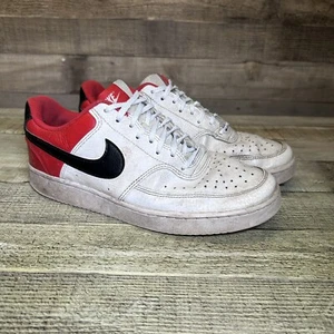 Men Nike Court Vision Low Lifestyle Shoes White/Black/University Red DH0851-100 - Picture 1 of 11