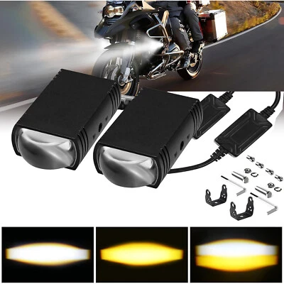 10000LM Grille LED Lights Waterproof Motorcycle Headlight Yellow White 2-Color - Изображение 1 из 4