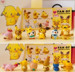2019 Pokemon Center Japan Figure Fan of Pikachu & EIEVUI Eevee - Set of 6 - NEW - Picture 1 of 2
