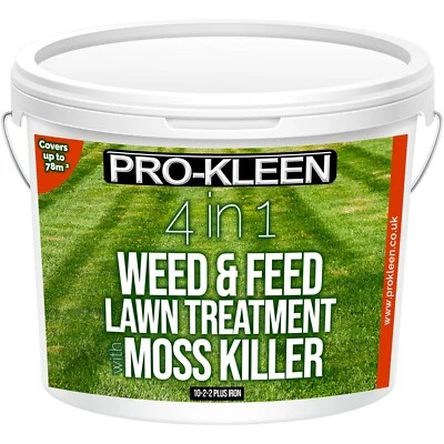 PRO-KLEEN ProKleen Weed & Lawn Feed Moss Killer Treatment Grass Iron Fertiliser NPK 2.5KG