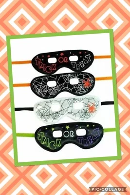 Halloween  Eye Masks 4 ct  Party Favor - Spritz Photo Both  New NIP - Image 1 of 4
