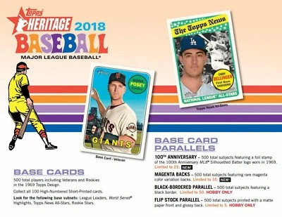 2018 topps heritage pick your card #'s 2 thru 566 and short print sp  - Image 1 of 2
