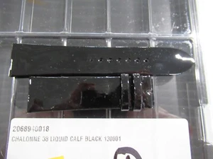 Jean Rousseau Chalonne 38 Liquid Black Calf Watchband NEW - Picture 1 of 3