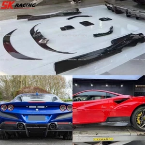 Carbon Fiber Rear Diffuser Side Skirt Front Lip Splitter Bodykit for Ferrari F8 - Imagen 1 de 28