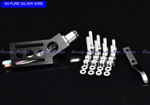 Nuovo 20 pz/lotto filo argento puro nero lavorato CNC tipo connettore EMT Headshell - Foto 1 di 3