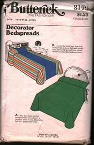 3179 Vintage Butterick Pattern Crafts Home Decorating Bedspread Coverlet CUT - Picture 1 of 2