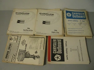 50 vintage parts catalogs Johnson Evinrude Chrysler outboard west bend firestone - Picture 1 of 1
