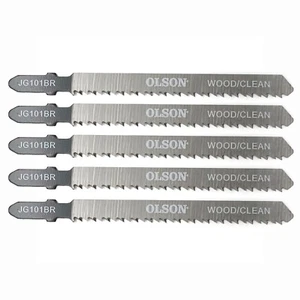OLSON Jigsaw Blades 5PCS 100mm 10T - Wood Cutter, Clean Straight Cuts (JG101BR) - Picture 1 of 3