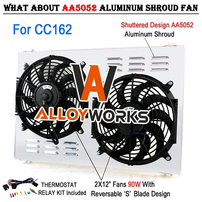 Shroud Electric Fan+Relay For 1970-1981 Chevy Camaro 1978-87 Caprice Monte Carlo - Image 1 of 4