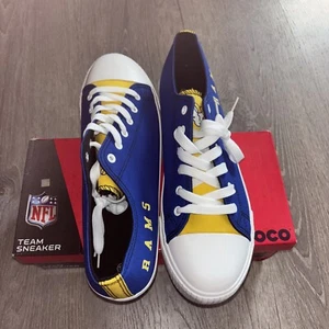 FOCO Zapatos Zapatillas bajas NFL RAMS AZUL/AMARILLO Para hombres Talla 12 - Imagen 1 de 6