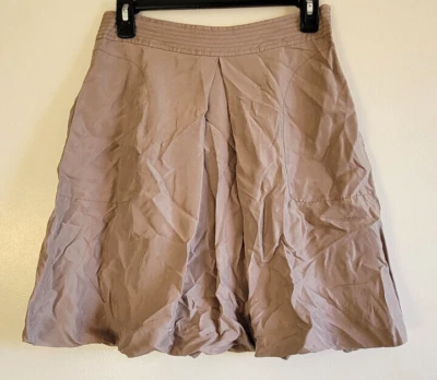 Falda mujer Martin + Osa talla 0 beige forrada bolsillos laterales con cremallera plisada de seda Foto 1 de 4