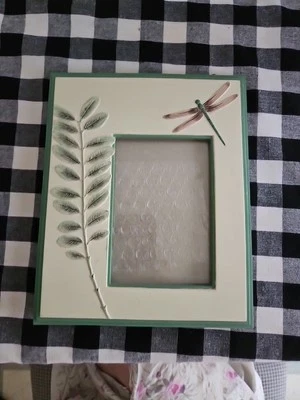 Фоторамка Burnes of Boston 1999 растение стрекоза б/у в отличном состоянии! - Изображение 1 из 4