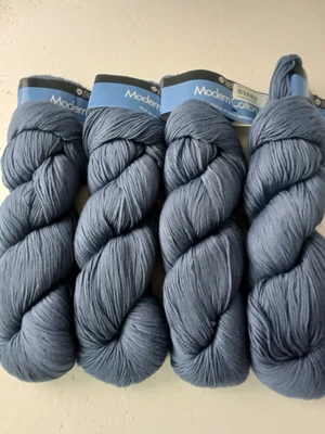 Berroco, Algodón Moderno DK, Lote de 4, Azul, 335yds/ea, Algodón/Viscosa Foto 1 de 2