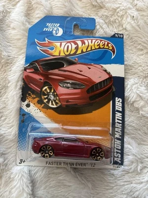 2012 Hot Wheels ASTON MARTIN DBS Red Faster Than Ever '12 99/247 (9/10) - Image 1 of 2