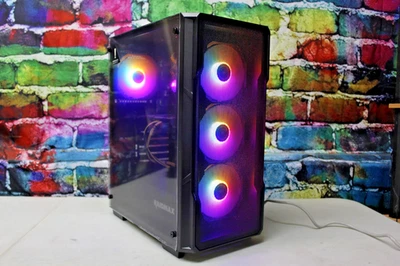 Custom LED Gaming Desktop PC Intel Core i7 3.40 Quad 16 GB SSD Nvidia 1660 Super - Image 1 of 4