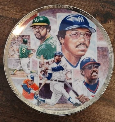 Reggie Jackson HOF ‘93 Sports Impressions Platinum Edition Collector Plate - Image 1 of 3