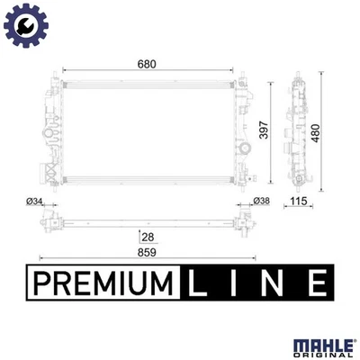 RADIATOR ENGINE COOLING CR 2590 000P FOR OPEL ZAFIRA/TOURER ASTRA/J/GTC 1.6L - Image 1 of 4
