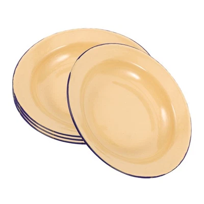  4 Stück Retro-Emaille-Teller, Emaillegeschirr, Restaurant-Emaillegeschirr, - Bild 1 von 4