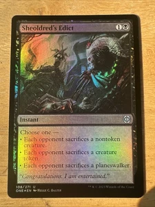 1x Sheoldred's Edict - Foil NM-Mint, English Phyrexia: All Will Be One MTG Magic - Picture 1 of 2