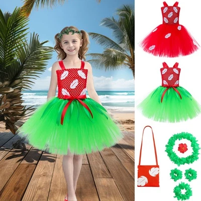 Kids Girls Lilo Stitch Cosplay Halloween Costume Princess Party Fancy Dress Bag - Image 1 of 4