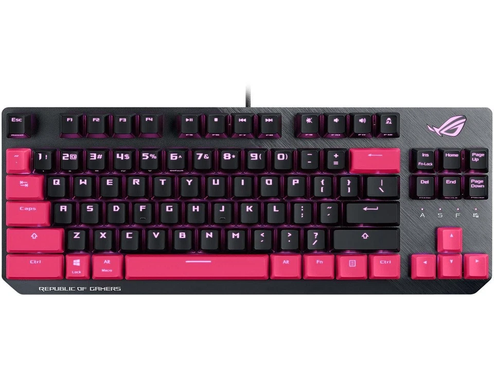 ASUS ROG Strix Scope TKL Electro Punk Mechanical Gaming Keyboard | Cherry MX Red - Image 1 of 4