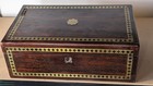 Antique Victorian Rosewood Writing Slope – Brass Inlay