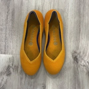 Rothy's Round toe Yellow mustard  Flats Design size 7 retired - Picture 1 of 5