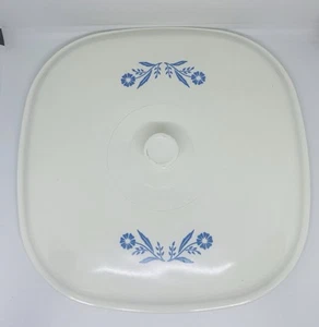 10" White LID Corning CORNFLOWER Pyroceramic Lid Fits P-10 B Casserole Damage - Picture 1 of 8