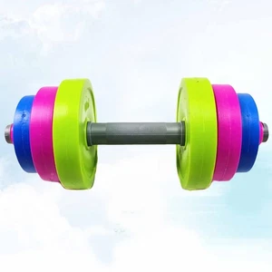 Juguetes con mancuernas de plástico pesas de mano para niños fitness para hombres equipo de juego interior - Imagen 1 de 11