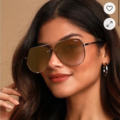 Quay High Key Rimless Brown and Gold* - Image 1 of 4