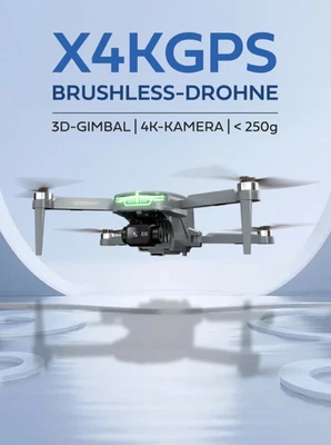 X4KGPS BRUSHLESS-DROHNE MIT 3D-GIMBAL & 4K KAMERA INKL. 2 AKKUS AMEWI 25364 - Bild 1 von 4