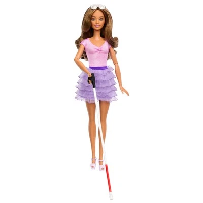 Barbie Fashionistas Blind Doll Multicolor Trendy Styles with Cane and Accesso... - Image 1 of 4
