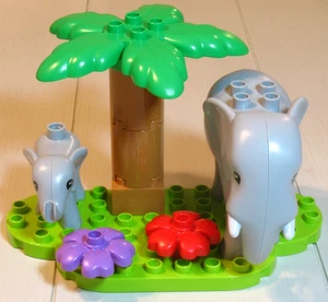 LEGO Duplo Mom Elephant and Baby Family Nature Scene Animal Replacement Lot - Picture 1 of 4