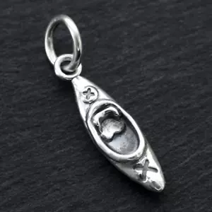 Sólido 3D Plata de Ley 925 Kayak Barco Dije Colgante Kayak Remeros Pesca - Imagen 1 de 7